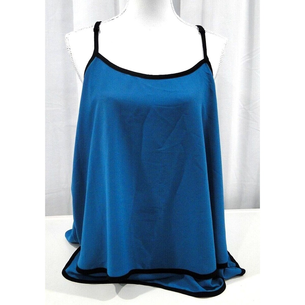 Torrid Teal‎ Black Lace Back Tank Top Plus sz 00
